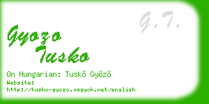 gyozo tusko business card