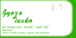gyozo tusko business card
